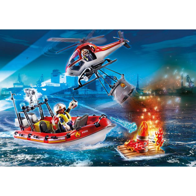 Third Image Fire boat and helicopter