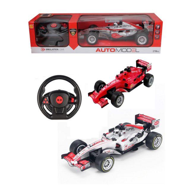 First Image Remote-Controlled Formula Car With Steering Wheel (Rechargeable Batteries)