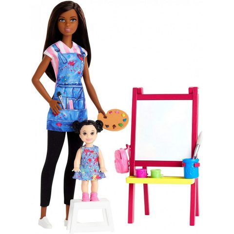 Δεύτερη Εικόνα Barbie Κούκλα Δασκάλα ζωγραφικής