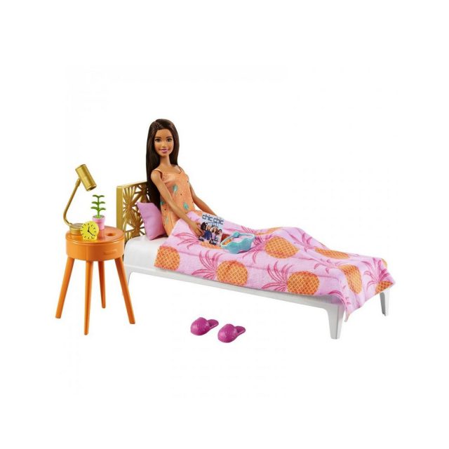 First Image Barbie Doll & Bed