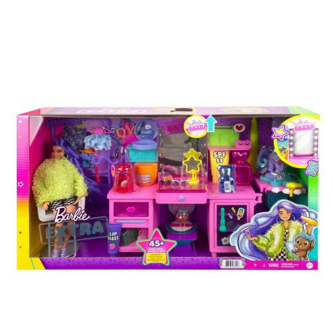 First Image Barbie Extra Beauty Studio Set with Doll